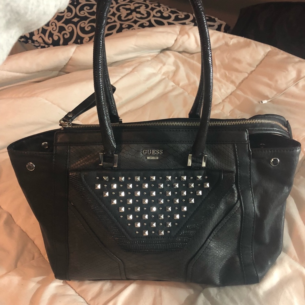 Black Guess Studded Purse (EUC)